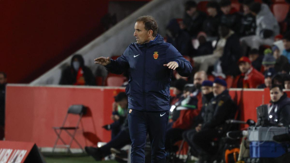 Jagoba Arrasate, durante un partido en Son Moix