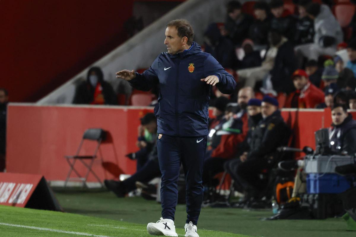 Jagoba Arrasate, durante un partido en Son Moix.