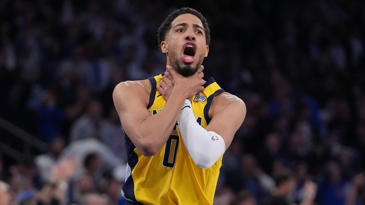 Haliburton imitó a Reggie Miller