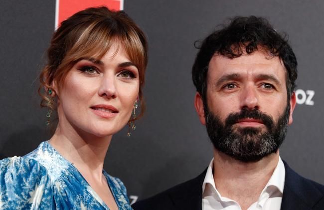 Marta Nieto junto a Rodrigo Sorogoyen en los Premios Feroz 2020