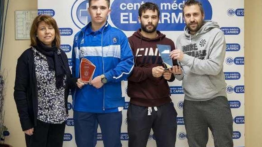 Marta Pérez, Fer, Allariz y Sousa, ayer en El Carmen. // Enzo Sarmiento