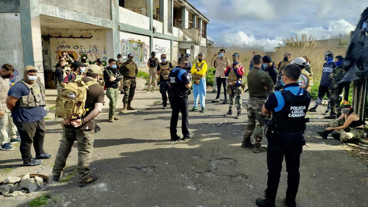 Un grupo fue sorprendido  practicando &#039;paintball&#039;.