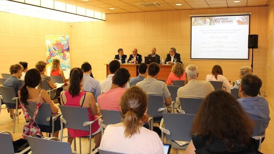 Francisco García, Alex Radford, Paul Clark y Juan José Ríos, durante el curso.