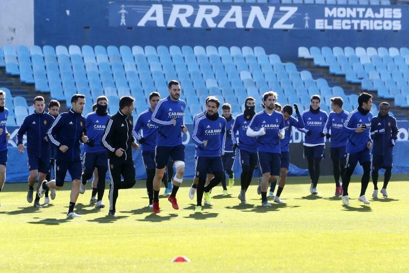 Partido de entrenamiento del Real Zaragoza en La Romareda