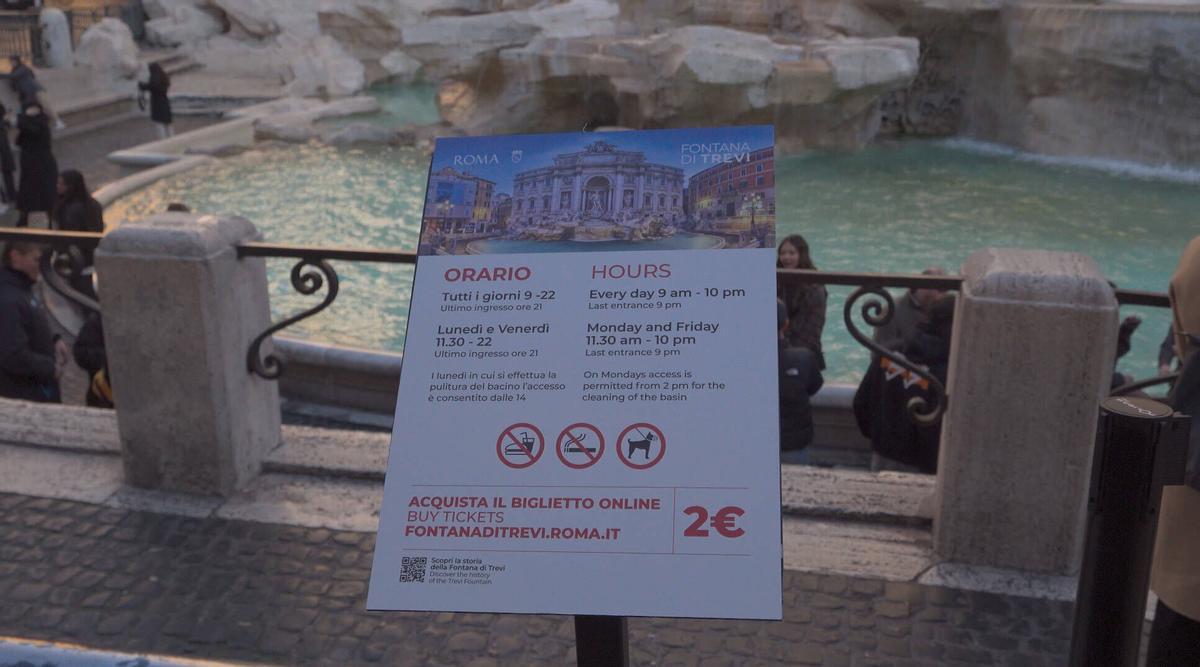 Roma cobra desde este lunes dos euros para ver la Fontana Di Trevi. Roma cobra desde este lunes dos euros para ver la Fontana Di Trevi.