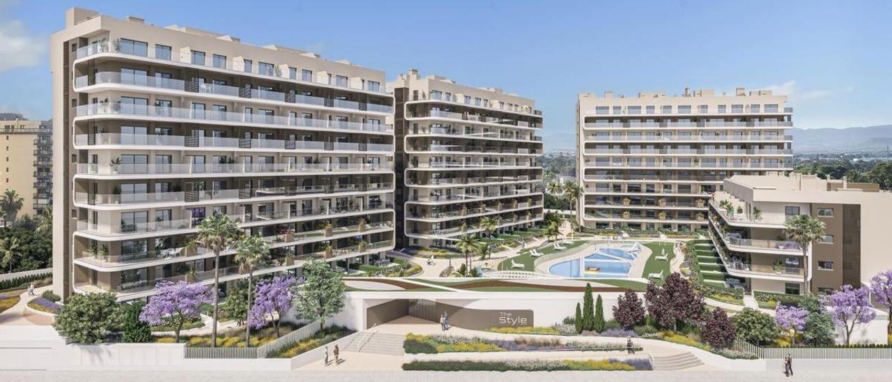 Recreación del nuevo residencial que promueve TM en playa de San Juan, en Alicante.