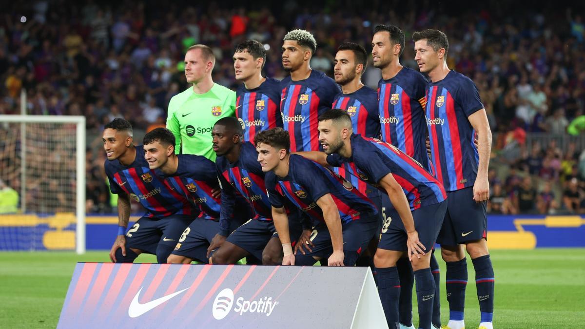 El once inicial del FC Barcelona ante el Rayo