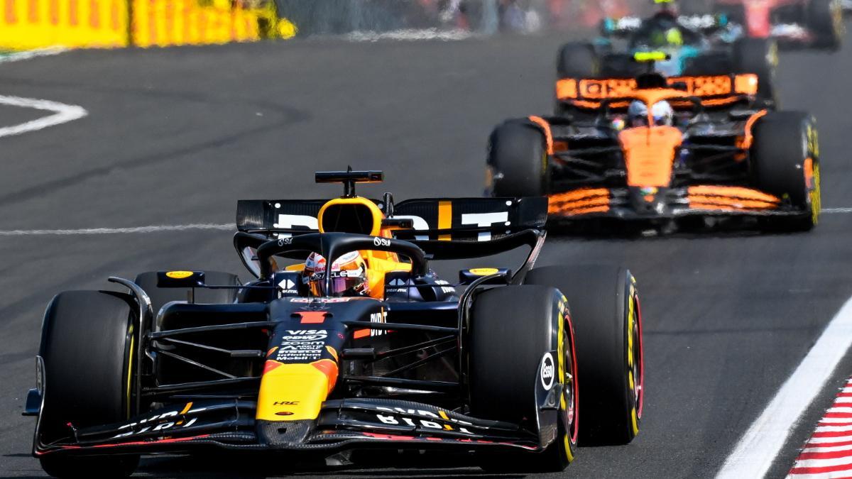 Max Verstappen y Lando Norris en el Gran Premio de Hungría de Fórmula 1
