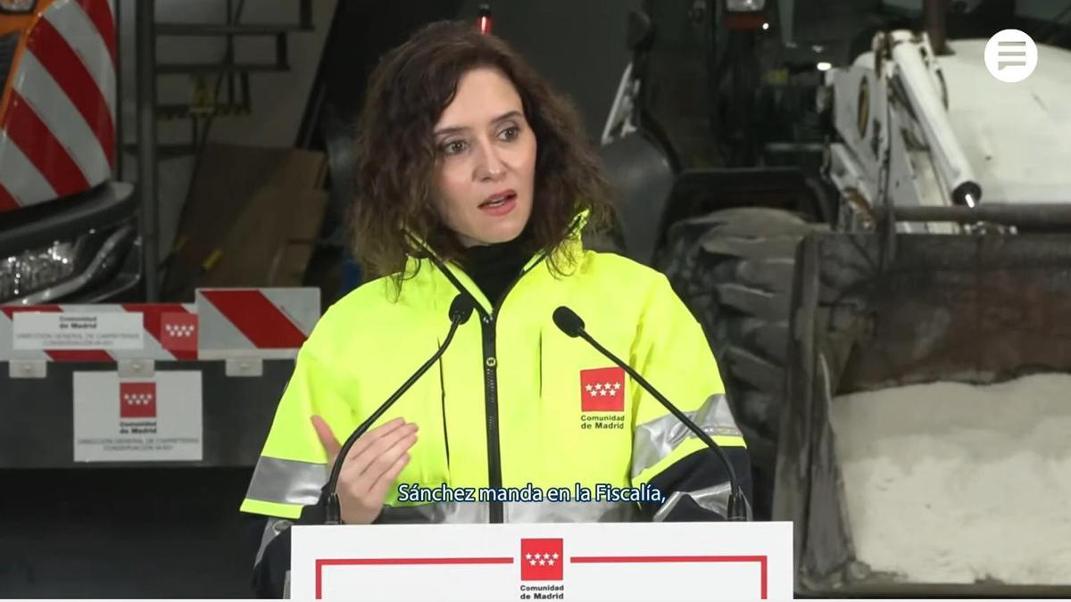 Ayuso: "Los tres poderes del estado son Pedro Sánchez"