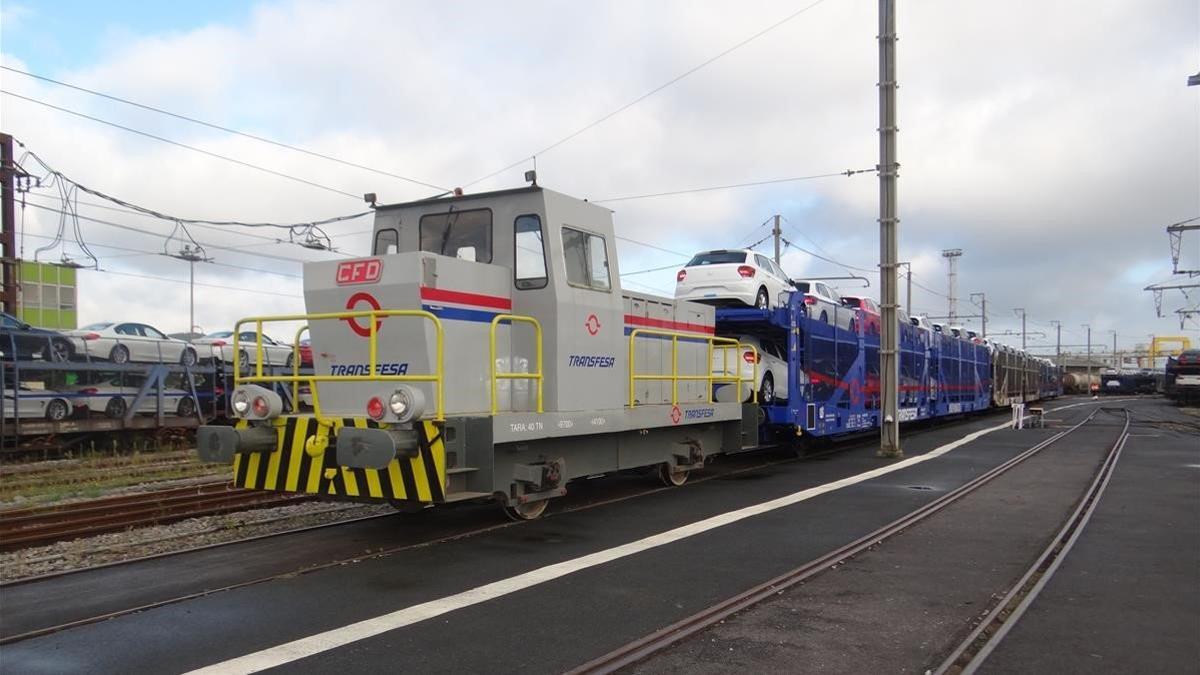 Instalaciones de la empresa de trenes Transfesa  perteneciente al grupo aleman Deutsche Bahn.