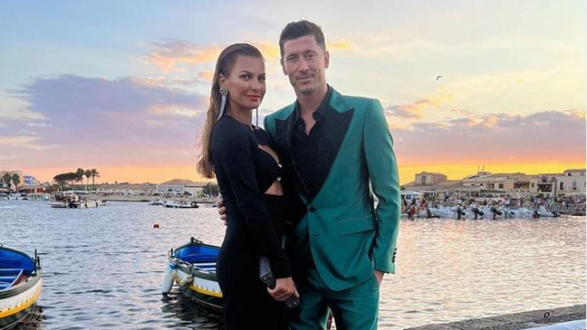 Robert Lewandowski, junto a su esposa, Anna Lewandowska.