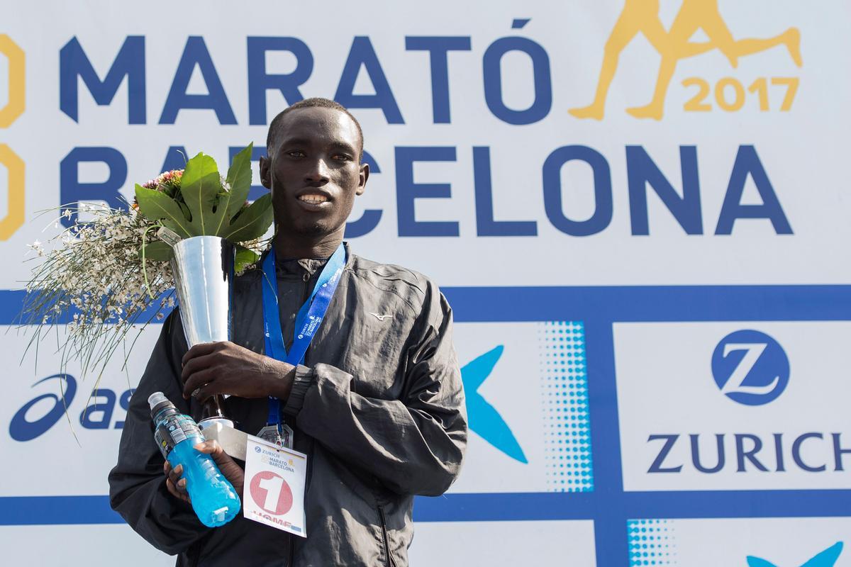 Jonah Chesum, ganador del maratón de Barcelona 2017.