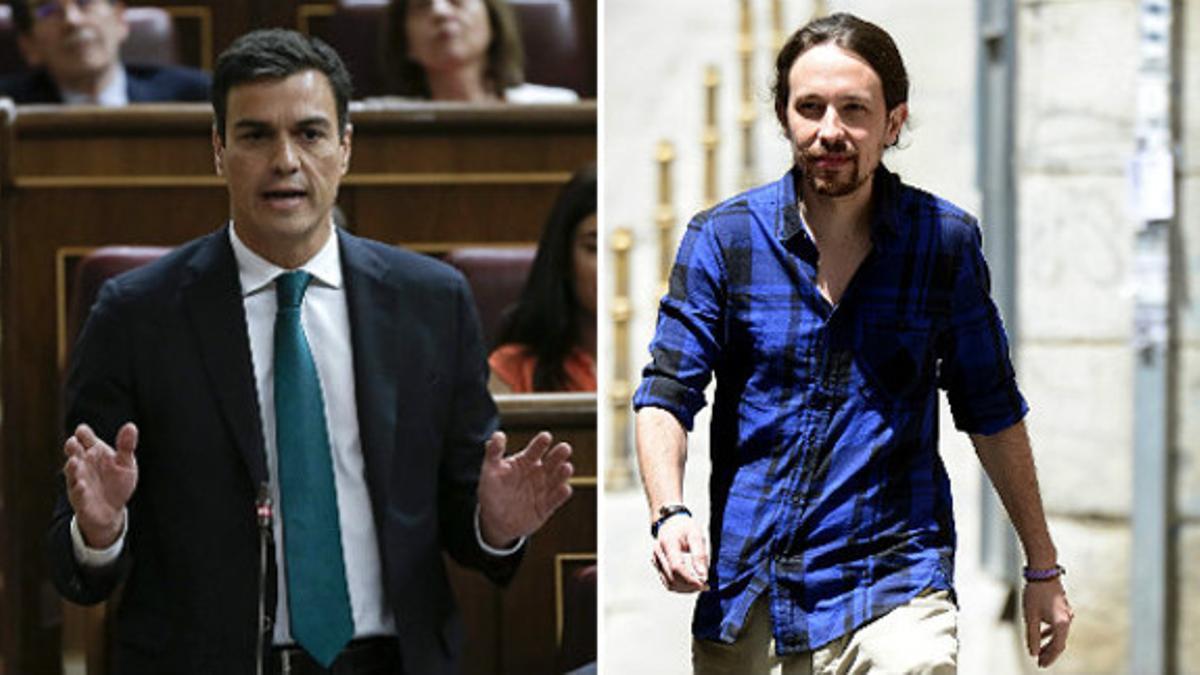 Pedro Sánchez y Pablo Iglesias.