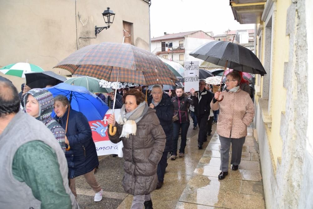 Manifestación por la sanidad pública en Aliste.