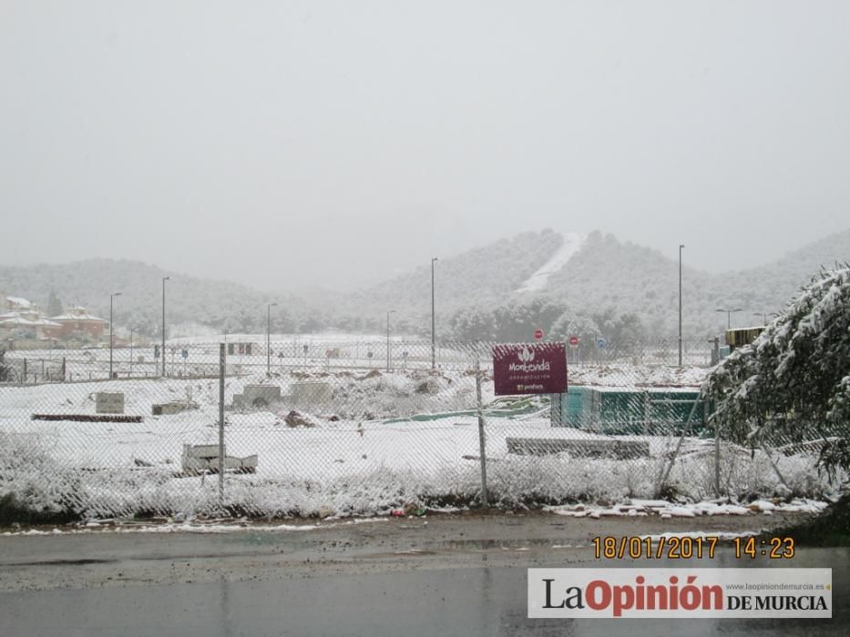 La nieve tiñe de blanco Murcia