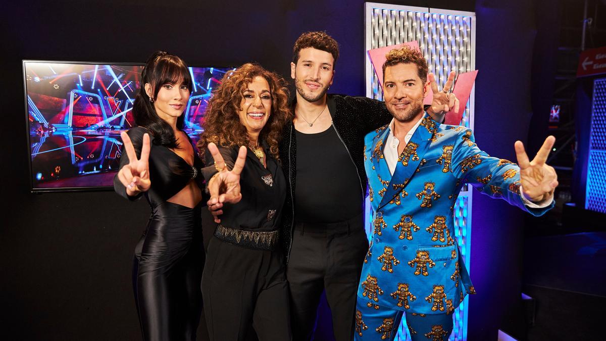 Aitana, Rosario Flores, Sebastián Yatra y David Bisbal en la semifinal de 'La Voz Kids'