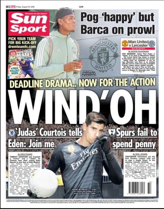 Portada SUN SPORT viernes 10 de agosto de 2018