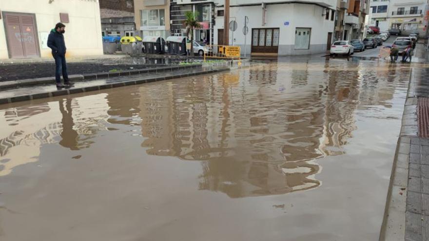 Inundaciones en Arrecife por la borrasca Filomena