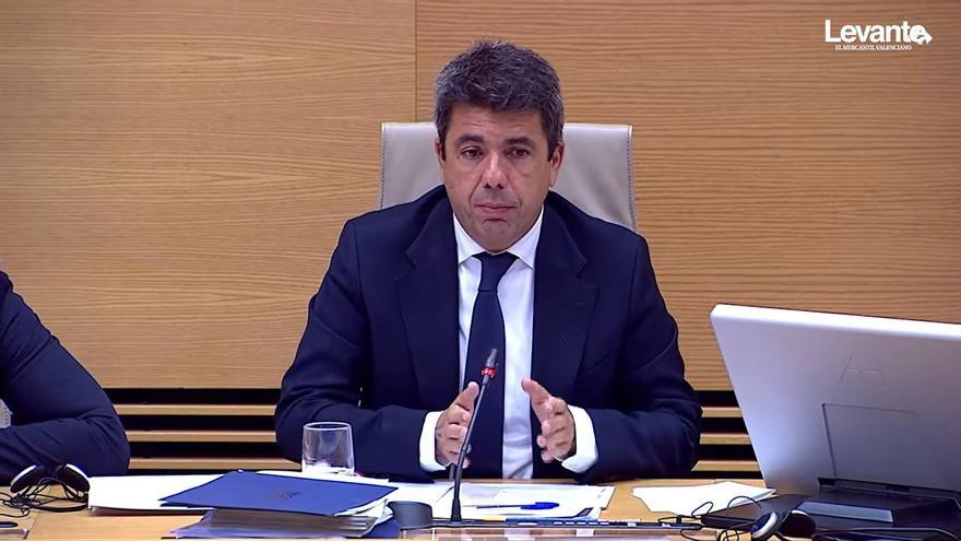 Mazón no recuerda el 'minutaje' de la tarde del 29-O