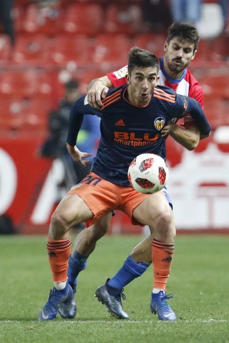 El partido de Copa entre el Sporting y el Valencia, en imágenes