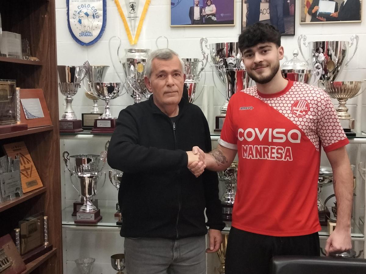 El directiu Jordi Pusó i Sergi Piquer a les oficines del Covisa Manresa