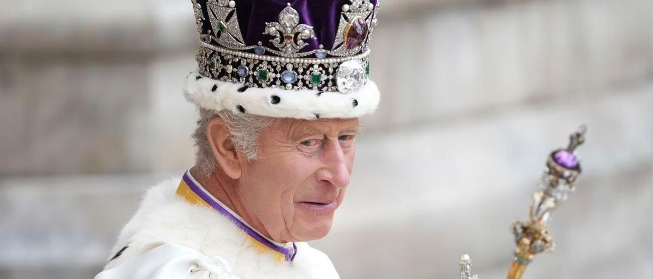 Carlos III en su coronación este pasado sábado.