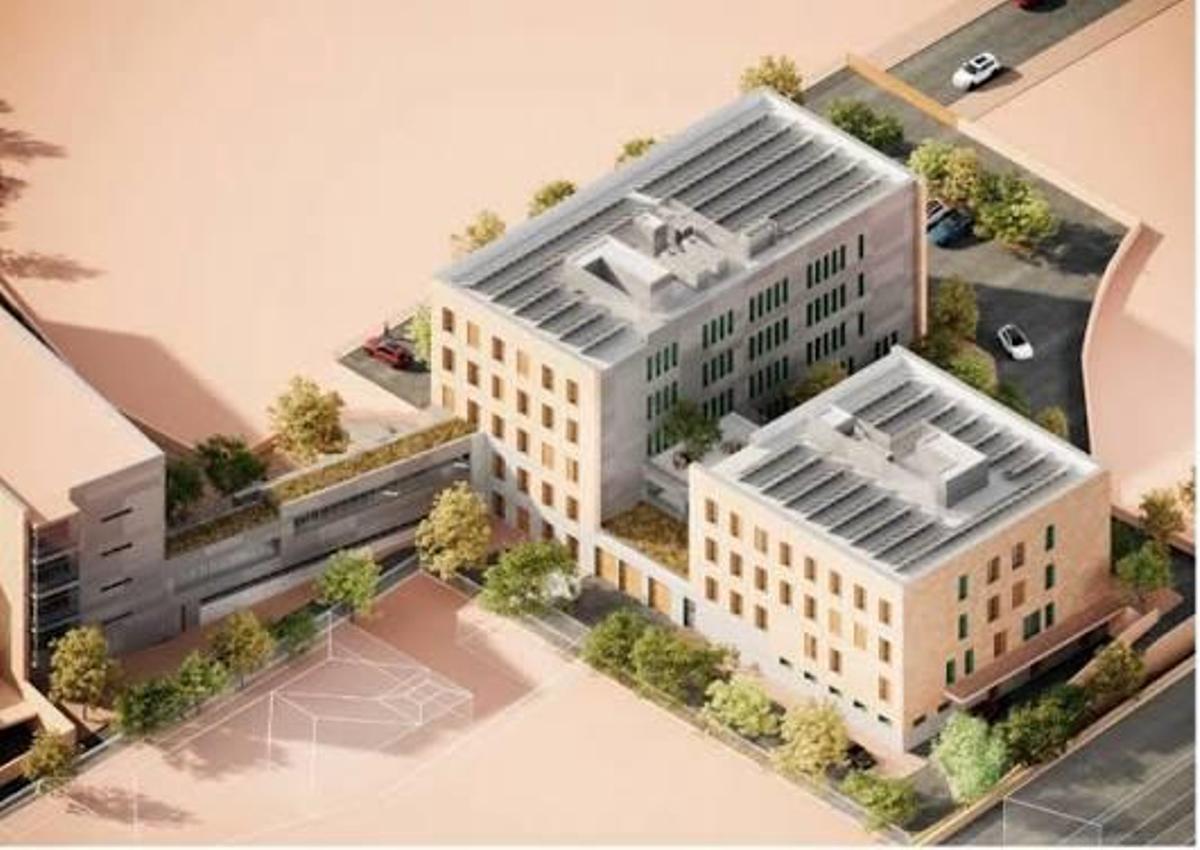 Maqueta que refleja la ampliación del Palacio de Justicia.