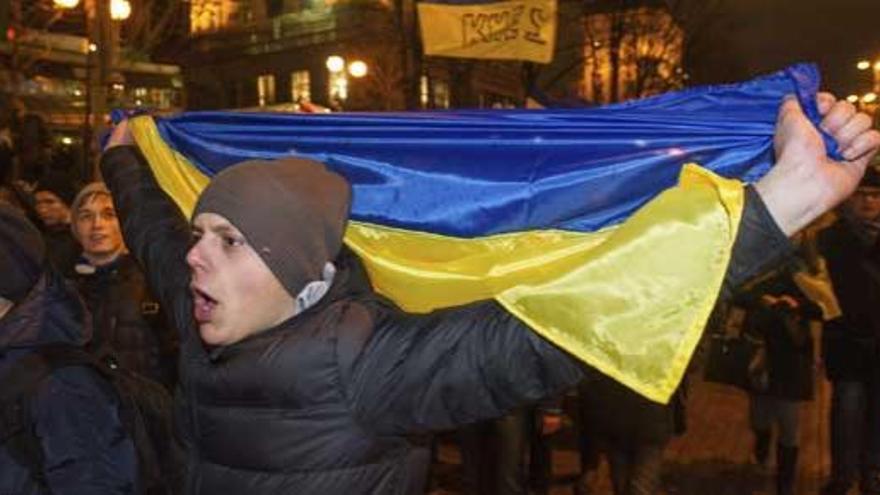 Imagen de las protestas en Kiev.
