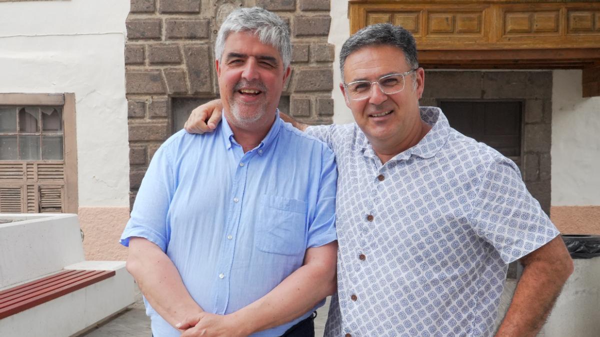 Sergio Aguiar, a la izquierda de la imagen, y Javier Estévez, pregonarán este viernes las fiestas de La Virgen de Guía 2026