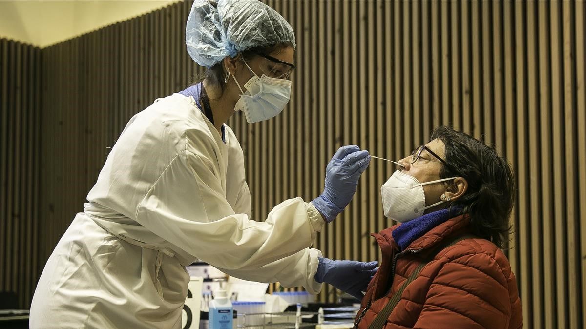 Cribado poblacional en el Recinto Modernista del Hospital de Sant Pau de Barcelona, el 1 de diciembre.