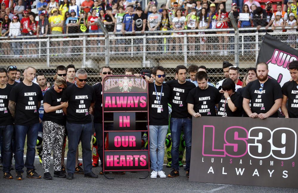 Homenaje a Luis Salom en el circuito de Montmeló