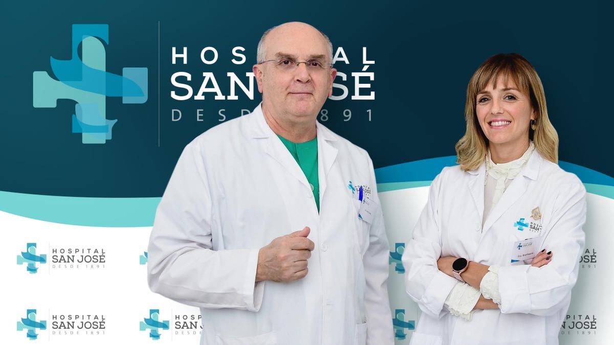 Los doctores Gonzalo Gómez Guerra y Mariela Braithwaite, cirujanos generales y proctólogos del Hospital San José