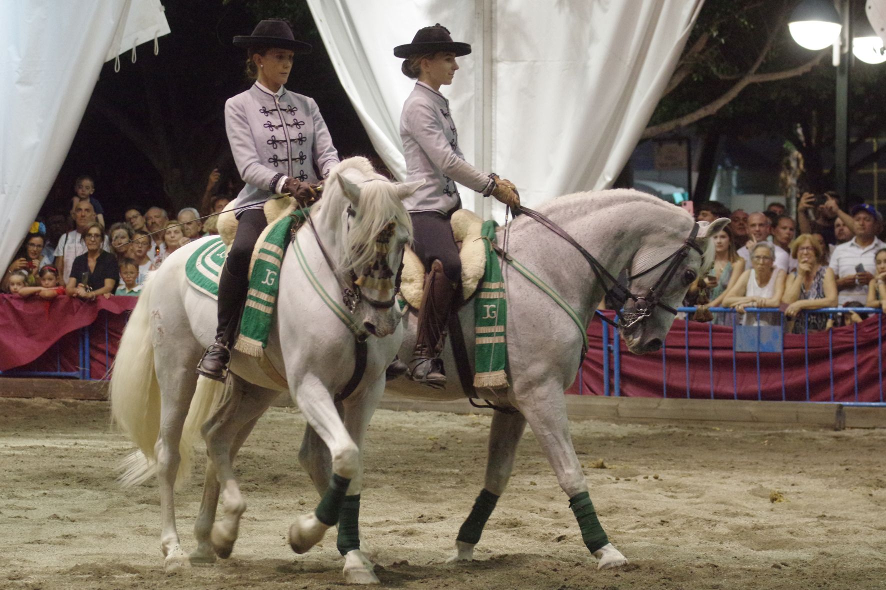 Exhibición ecuestre en el Real de la Feria de Málaga 2022