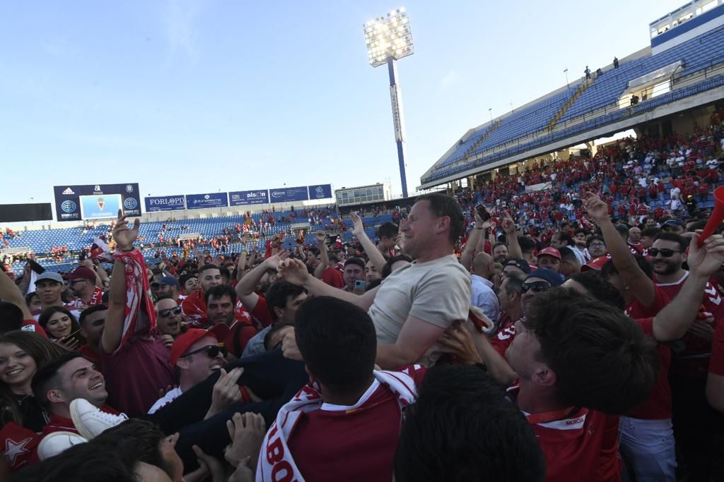 Imágenes de la celebración del ascenso del Real Murcia