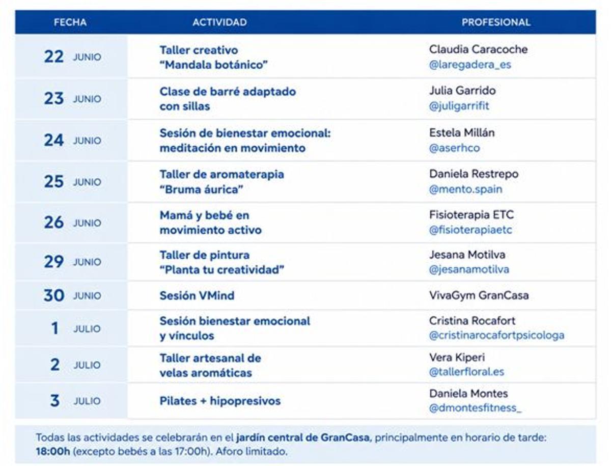Horarios de RESPIRA 2026, un programa que convierte la acción ambiental y los hábitos responsables en experiencias vivenciales.