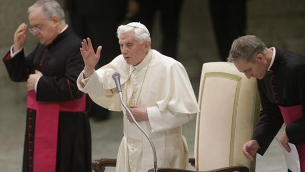 El Papa durante una audiencia en el Vaticano, este lunes.