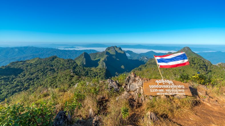 Vistas del Triángulo Dorado edesde la montaña Chiang Dao, en Chiang Mai.