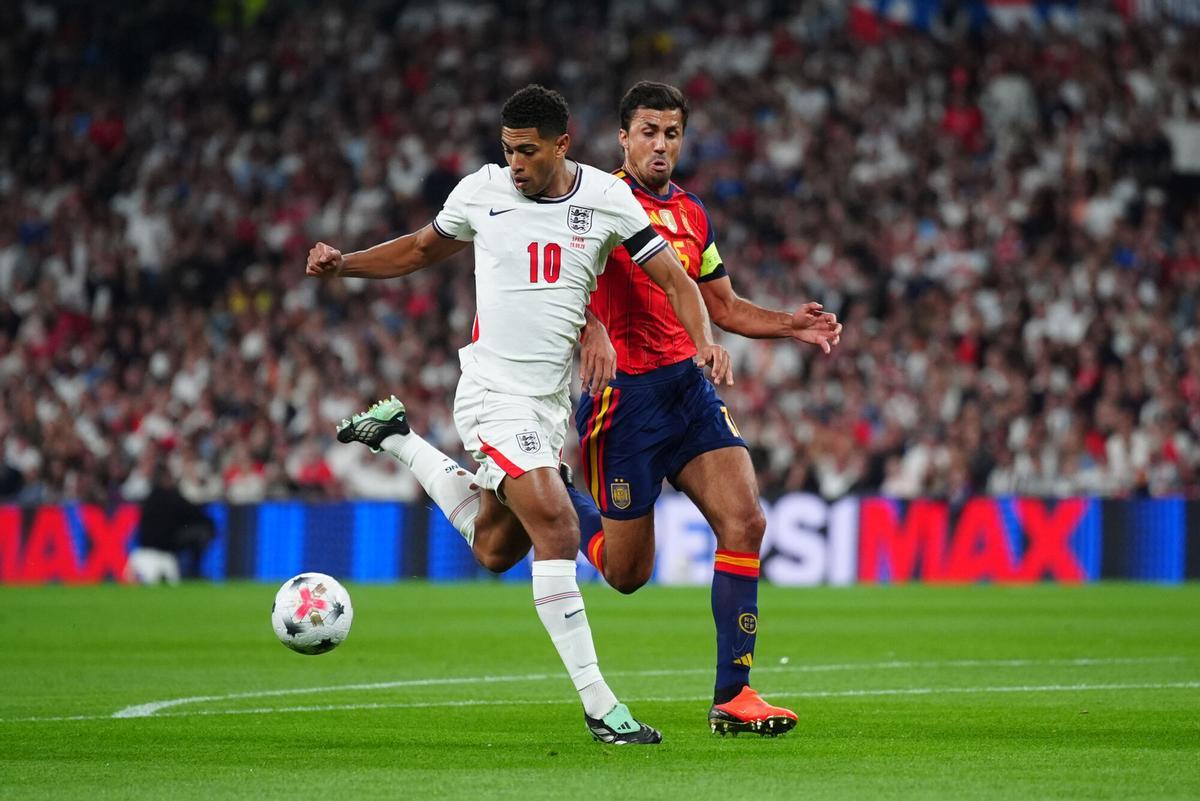 Inglaterra - España en el estadio de Wembley.