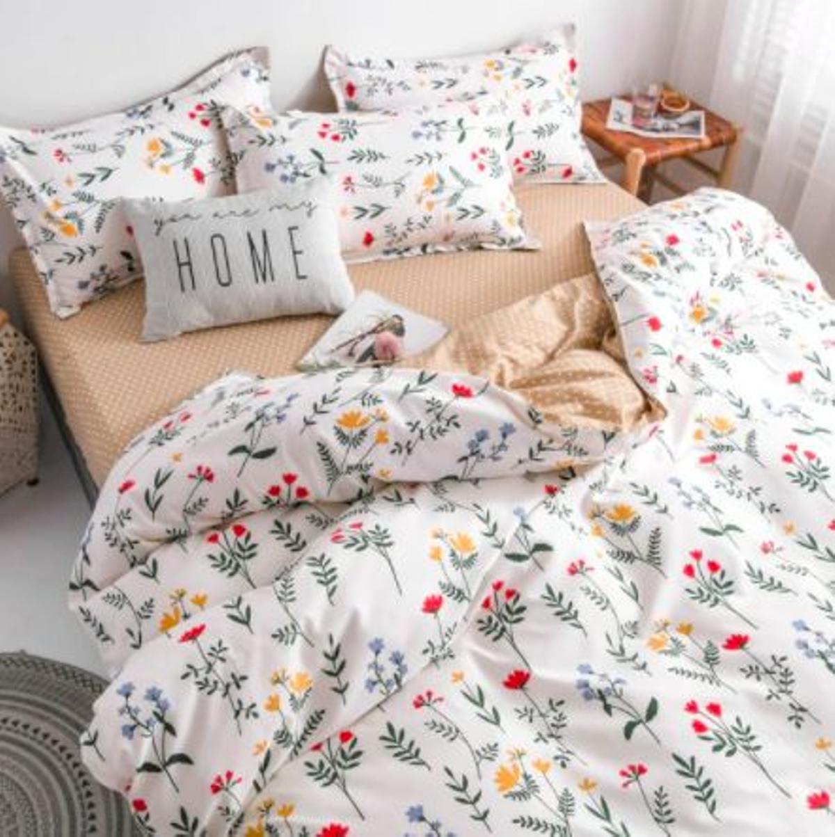 Juego de cama de estampado floral