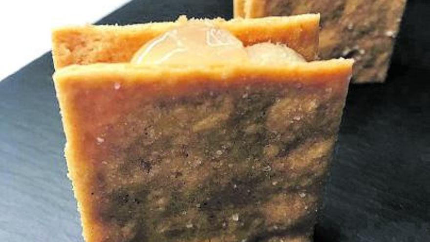 «Pastisset de boniato con foie y gel de herbero» de Nou Raspa, en Cocentaina.