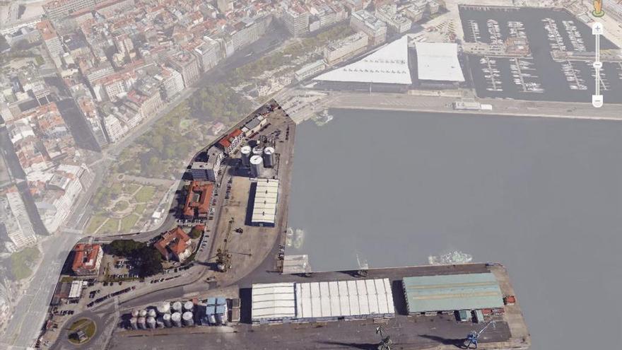 Ámbito de actuación que Puertos y Xunta prevén desarrollar como dominio portuario.