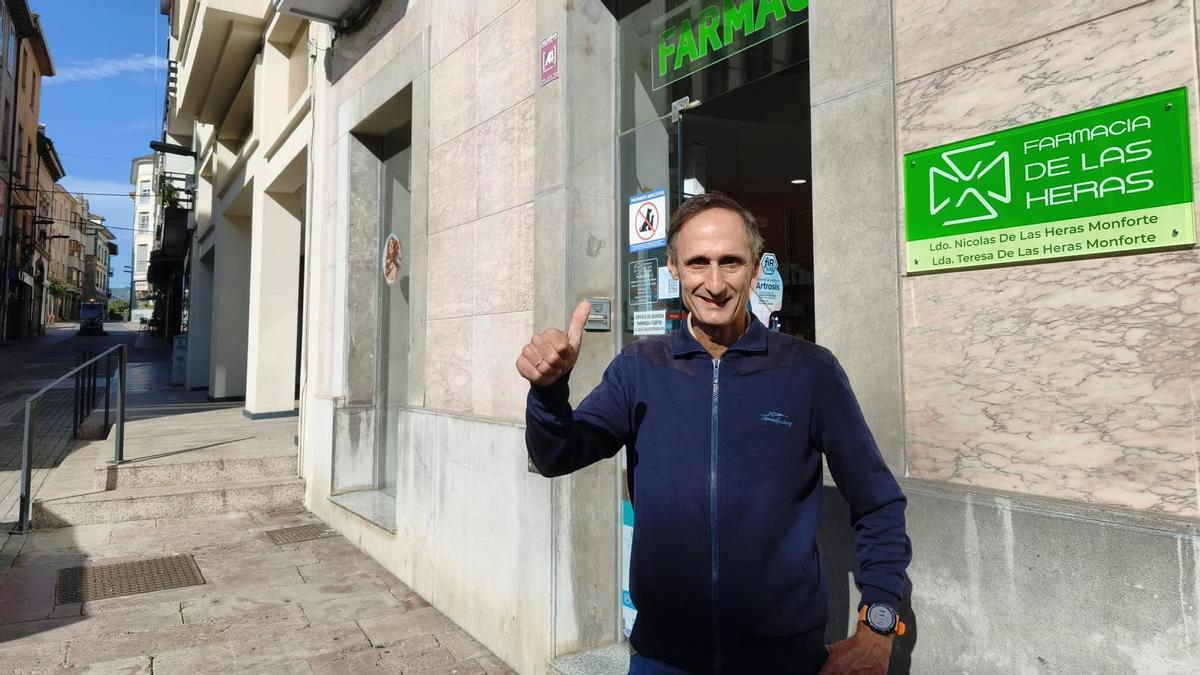 Nicolás de las Heras, farmacéutico de Grado, subcampeón del mundo de atletismo de 100 kilómetros máster 60: "Hay un nivel altísimo"