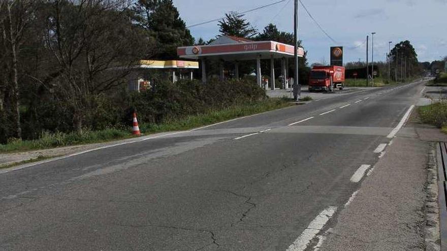 Estado de la carretera nacional 634 en Almuña.