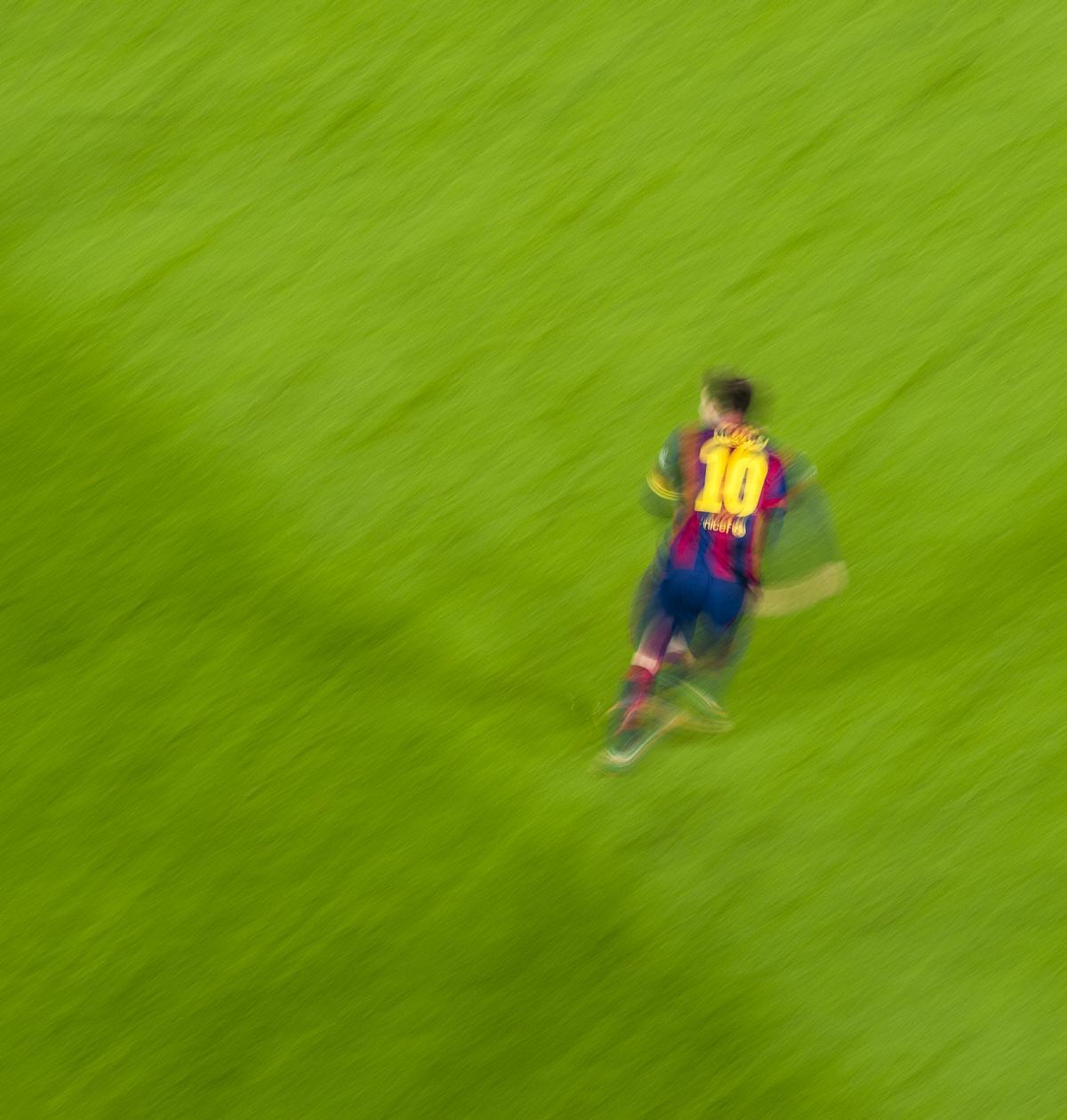 Messi, en un partido en el Camp Nou.