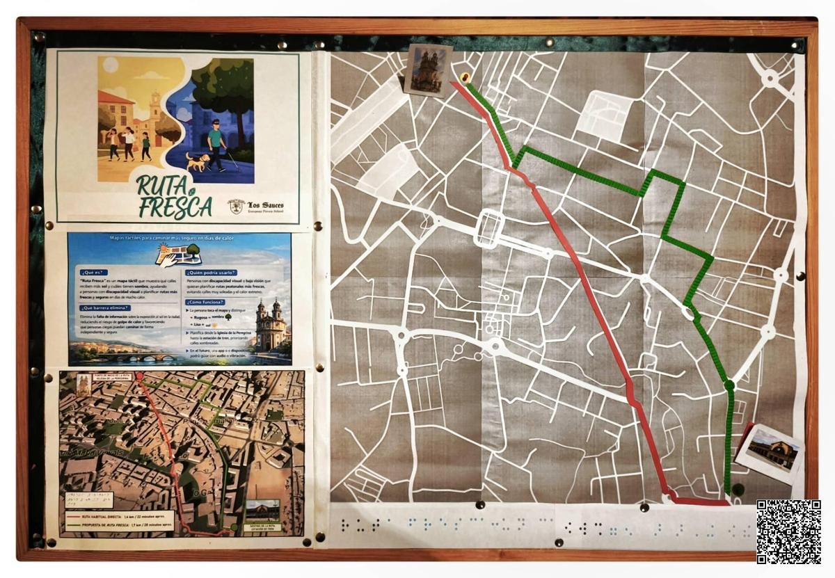 Mapa táctil elaborado por los alumnos del colegio Los Sauces