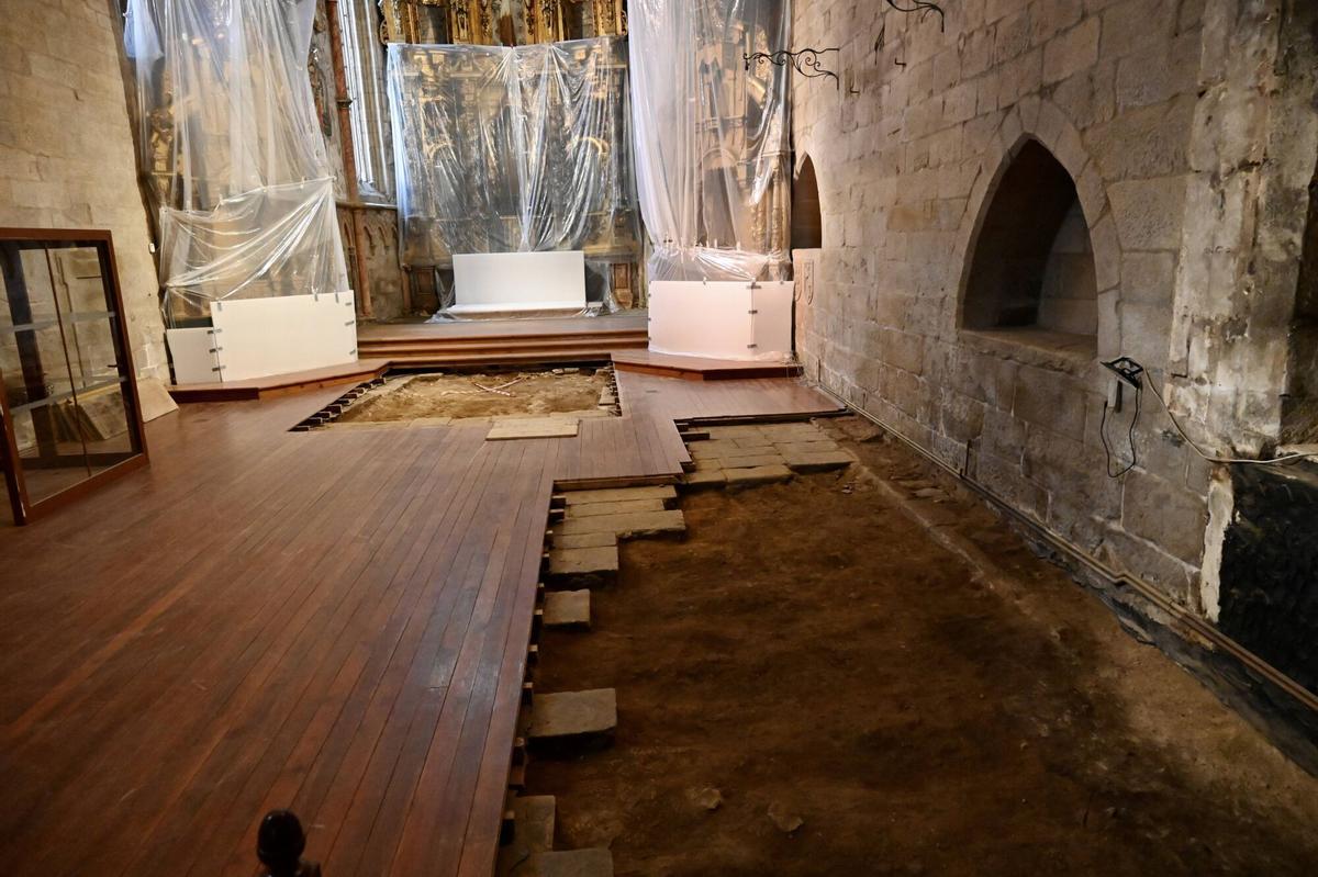 PONTEVEDRA.Estado de las excavaciones arqueológicas en el Convento de Santa Clara