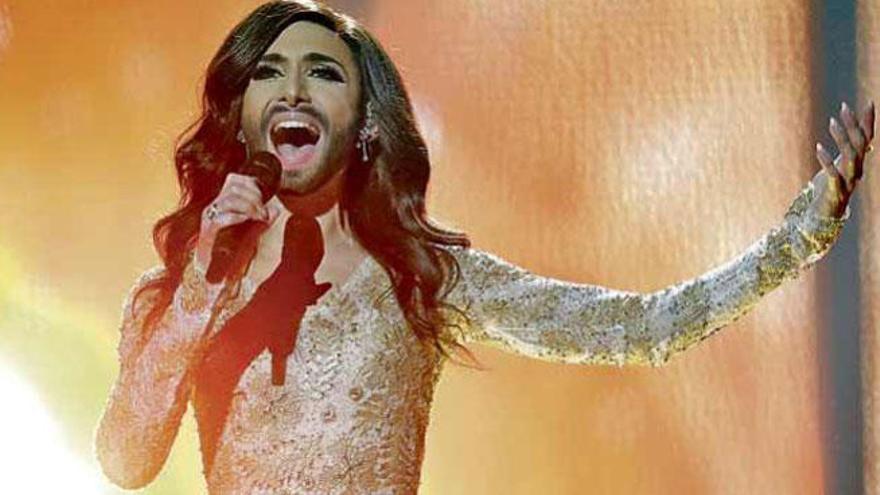 Conchita durante su actuación en Eurovisión.