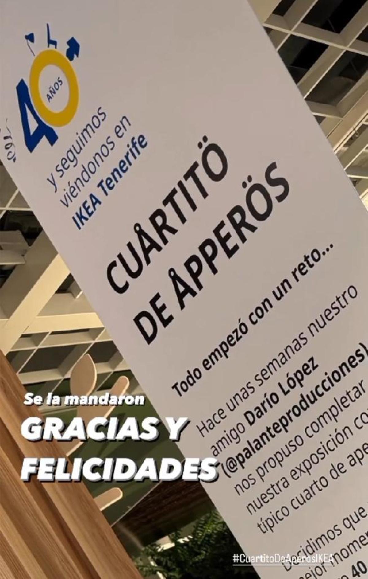 Cartel de la exposición en la que se encuentra el Cuartito de aperos.