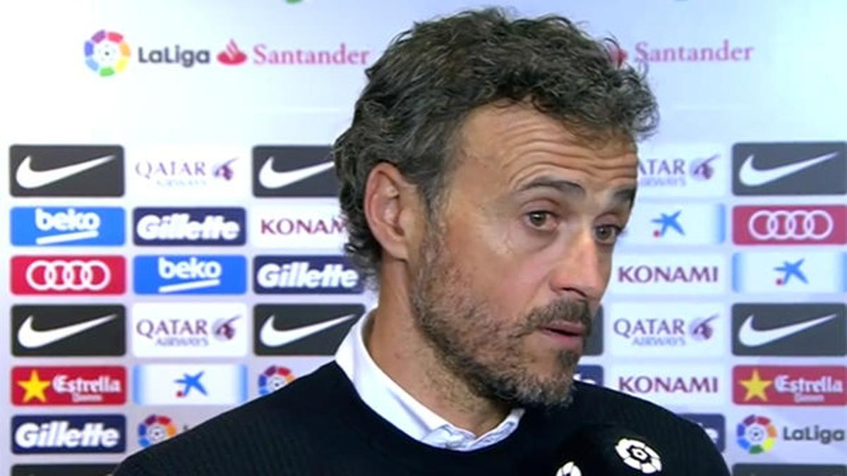 Luis Enrique habló del primer gol de Mascherano