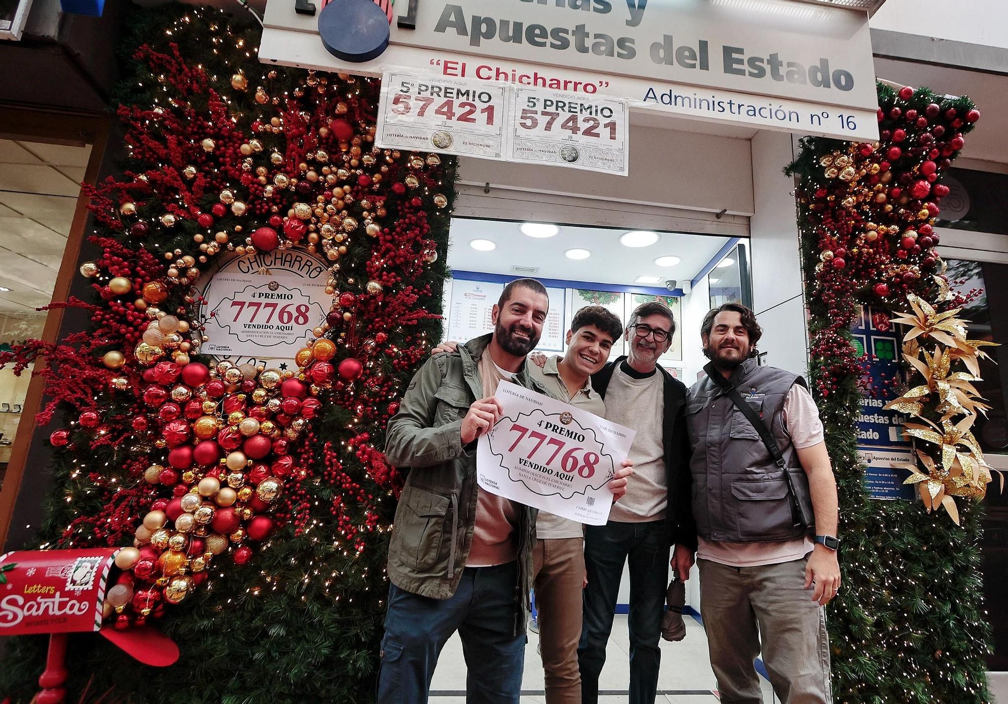 Celebración de un cuarto premio en Santa Cruz de Tenerife